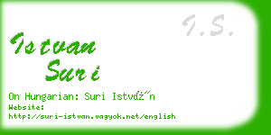 istvan suri business card